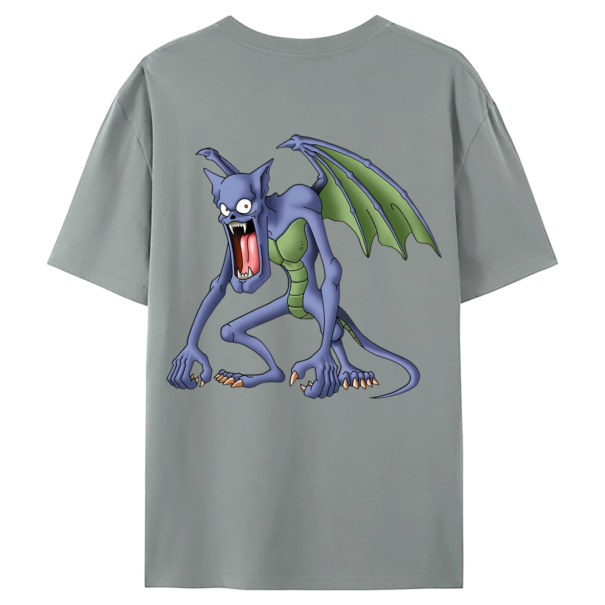 （画像用） ドラゴンクエスト Doragon Kuesuto Dragon Quest 綿100％ メンズ半袖Tシャツ（バックプリント） 通気性
